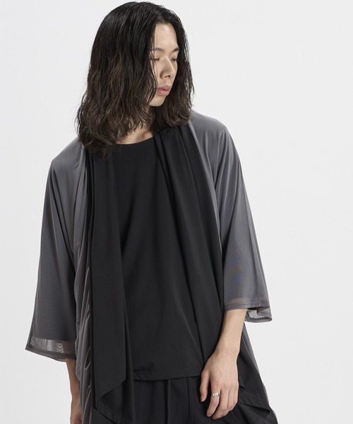 NO ID.(ノーアイディ)の「【NO ID.】Multi-WAY Layered Gown / マルチウェイ レイヤード ガウン(カーディガン/ボレロ・メンズ・ブラック/その他23・ONE SIZE)」の4枚目の写真