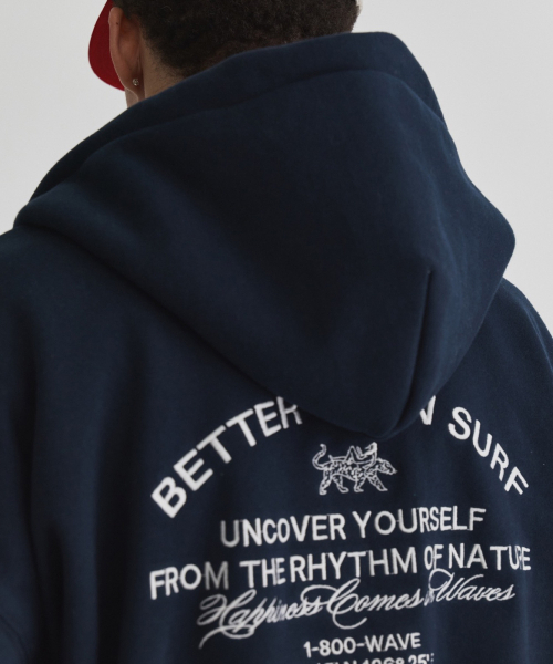 BETTER THAN SURF(ベターザンサーフ)の「EUPHORIA ZIPUP HOODIE - NAVY(パーカー・メンズ・その他・LARGE/X-LARGE)」の3枚目の写真