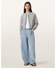 ALLSAINTS | JETT BARREL LEG LINEN BLEND TROUSERS | JETT バレル レッグ リネン ブレンド トラウザー(その他パンツ)