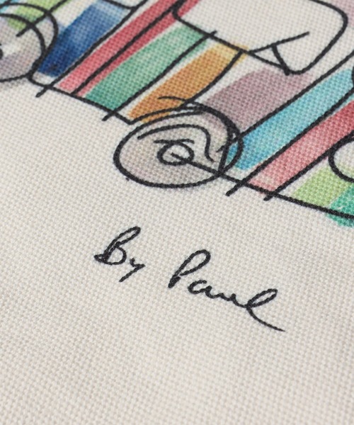 PS Paul Smith(ピーエスポールスミス)の「Drawn by Paul トートバッグ【363011 B280T】(トートバッグ・メンズ・オフホワイト/キナリ・FREE)」の10枚目の写真