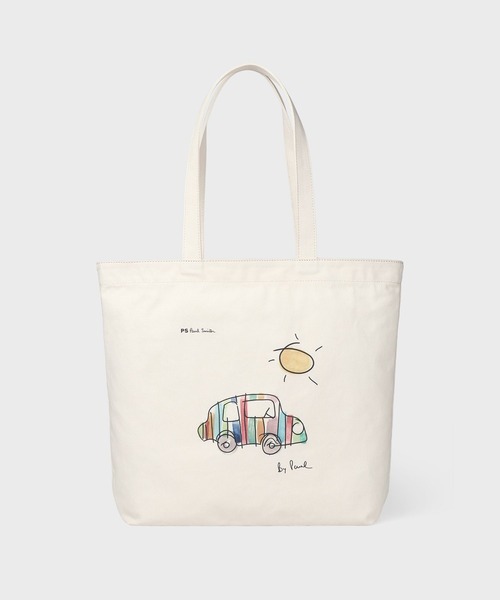 PS Paul Smith(ピーエスポールスミス)の「Drawn by Paul トートバッグ【363011 B280T】(トートバッグ・メンズ・オフホワイト/キナリ・FREE)」の5枚目の写真