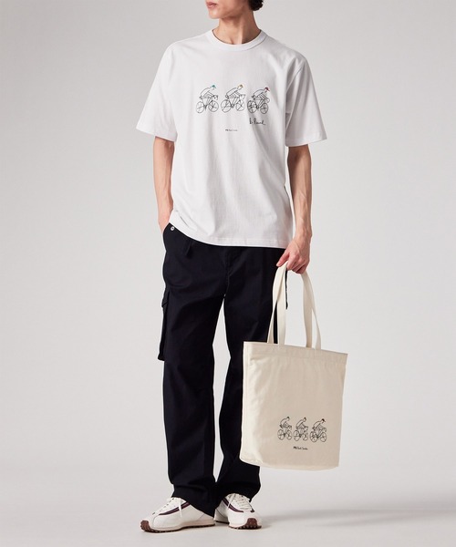 PS Paul Smith(ピーエスポールスミス)の「Drawn by Paul トートバッグ【363011 B280T】(トートバッグ・メンズ・オフホワイト/キナリ・FREE)」の12枚目の写真