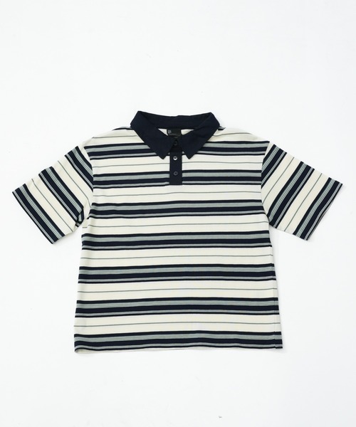 FCMM(エフシーエムエム)の「MULTI BORDER POLO/マルチボーダーポロ(ポロシャツ・レディース・ブラック/ブラウン・MEDIUM/SMALL)」の13枚目の写真
