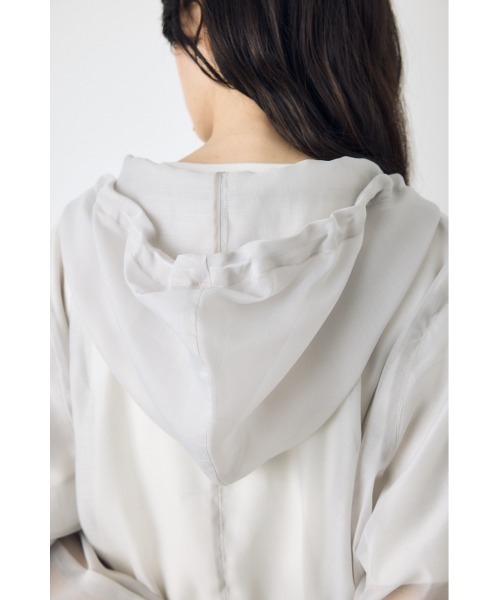 AZUL by moussy(アズールバイマウジー)の「【身長/骨格別着用画像あり】シアーブルゾン 春服 夏服 シアートップス 秋服 冷房対策(ブルゾン・レディース・ブラック/ライトグレー/ブラウン・FREE)」の21枚目の写真