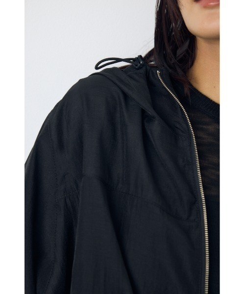 AZUL by moussy(アズールバイマウジー)の「【身長/骨格別着用画像あり】シアーブルゾン 春服 夏服 シアートップス 秋服 冷房対策(ブルゾン・レディース・ブラック/ライトグレー/ブラウン・FREE)」の14枚目の写真
