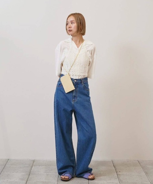 Todayful Crochet Knit Bustier ネイビー　新品 Crochet Knit Bustier（Tシャツ/カットソー）｜TODAYFUL（トゥデイフル