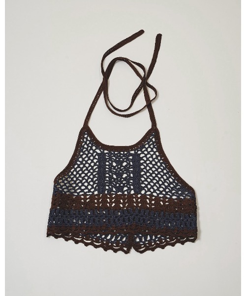 TODAYFUL(トゥデイフル)の「Crochet Knit Bustier(Tシャツ/カットソー・レディース・ホワイト/ネイビー・FREE)」の10枚目の写真