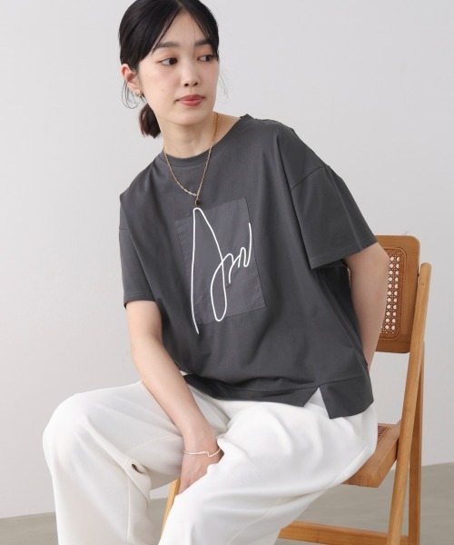 Bou Jeloud（ブージュルード）の「アートロゴカットソー（Tシャツ/カットソー・レディース・ブラック/グレー/パープル/ホワイト・FREE）」の4枚目の写真