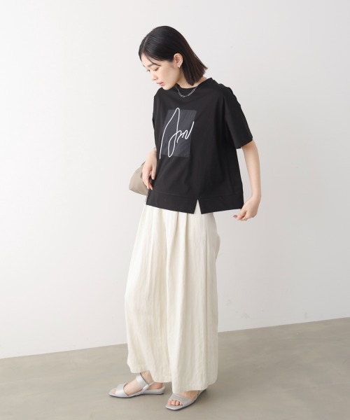 Bou Jeloud（ブージュルード）の「アートロゴカットソー（Tシャツ/カットソー・レディース・ブラック/グレー/パープル/ホワイト・FREE）」の5枚目の写真