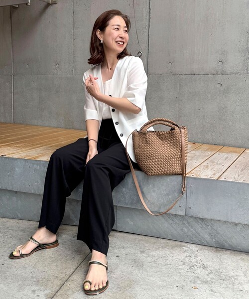 NOLLEY’S(ノーリーズ)の「メッシュトートバッグS(ショルダーバッグ・レディース・ベージュ系その他/ネイビー/グレイッシュブルー・FREE)」の5枚目の写真