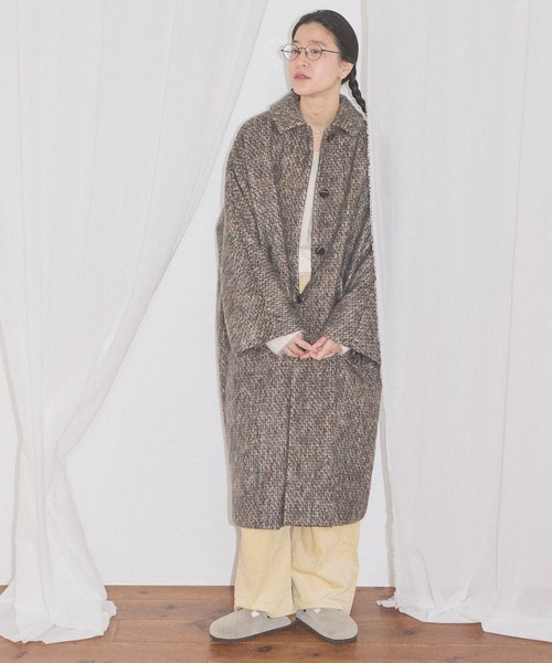fig London(フィグロンドン)の「Phebe coat(ステンカラーコート・レディース・ベージュ/ブラック/ダークブラウン・FREE)」の21枚目の写真