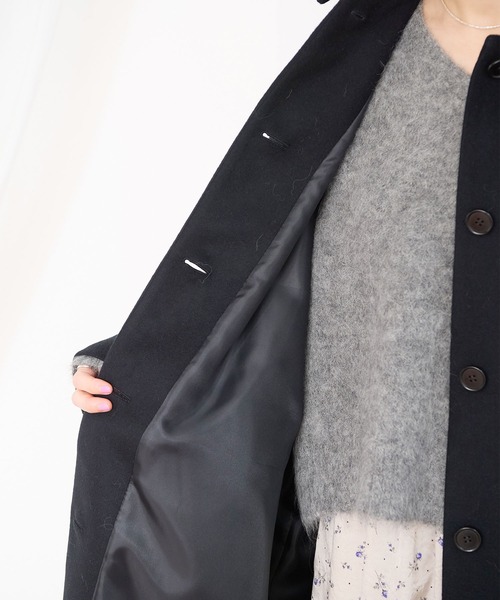 fig London(フィグロンドン)の「Phebe coat(ステンカラーコート・レディース・ベージュ/ブラック/ダークブラウン・FREE)」の5枚目の写真