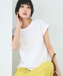 フレンチスリーブ刺繍Tシャツ