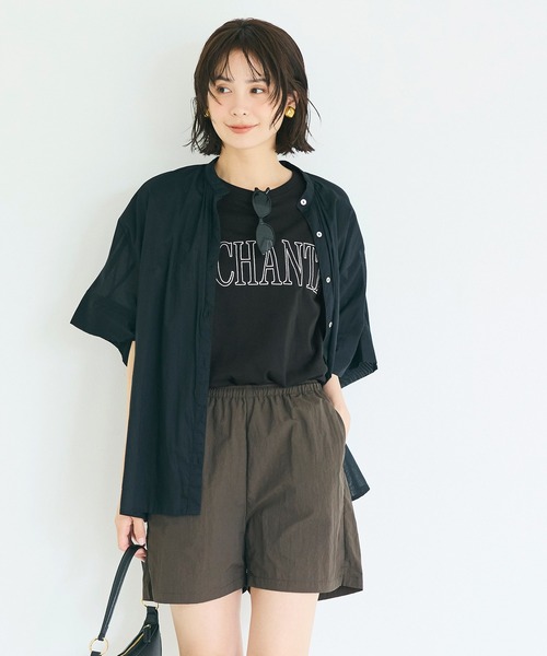 coca(coca)(コカ)の「フレンチスリーブ刺繍Tシャツ(Tシャツ/カットソー・レディース・ブラック/ホワイト・S/XL/L/M)」の14枚目の写真