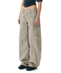 SECONDMONO（セカンドモノローグ）の「Washed Low-Rise Cargo Pant [TAUPE]_SEWPT014TAUPE（その他パンツ）」
