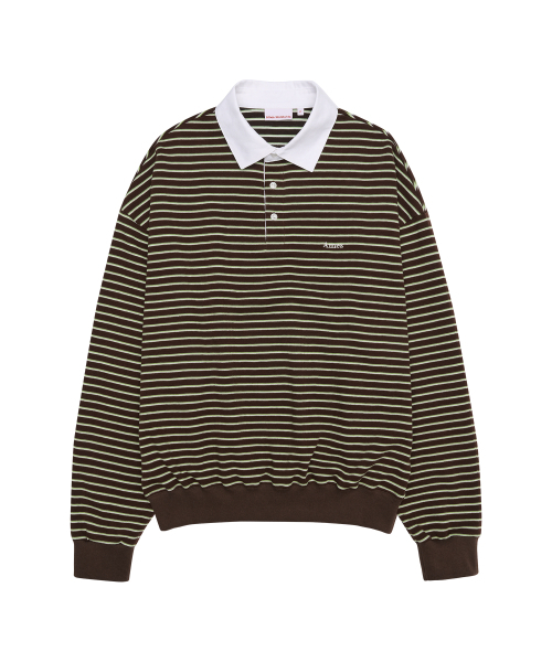 AMESWORLDWIDE（アメスワールドワイド）の「RUGBY STRIPE SWEATSHIRT BROWN（スウェット・レディース・その他・FREE）」の8枚目の写真