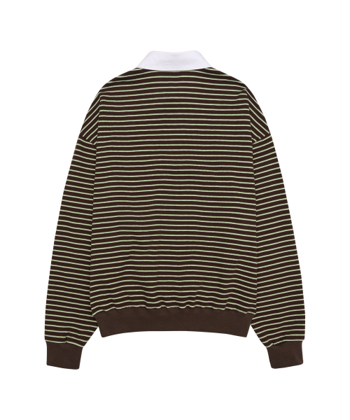 AMESWORLDWIDE（アメスワールドワイド）の「RUGBY STRIPE SWEATSHIRT BROWN（スウェット・レディース・その他・FREE）」の9枚目の写真