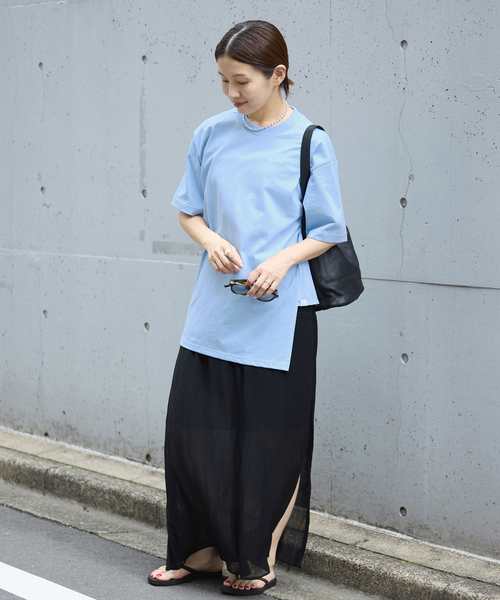 IENA(イエナ)の「FOLKIN' VIOLETTE ROOM BACK OPEN TEE Tシャツ FVR26411(Tシャツ/カットソー・レディース・ホワイト/ブルー・FREE)」の8枚目の写真