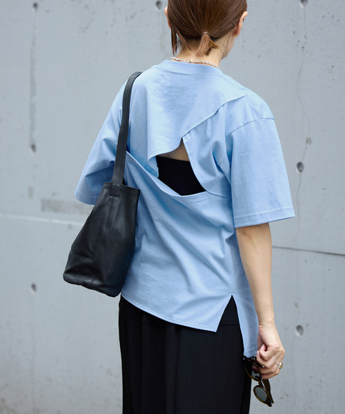 IENA(イエナ)の「FOLKIN' VIOLETTE ROOM BACK OPEN TEE Tシャツ FVR26411(Tシャツ/カットソー・レディース・ホワイト/ブルー・FREE)」の19枚目の写真