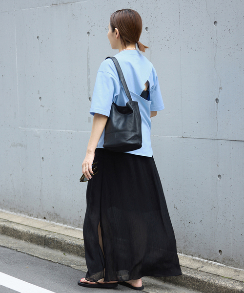 IENA(イエナ)の「FOLKIN' VIOLETTE ROOM BACK OPEN TEE Tシャツ FVR26411(Tシャツ/カットソー・レディース・ホワイト/ブルー・FREE)」の22枚目の写真