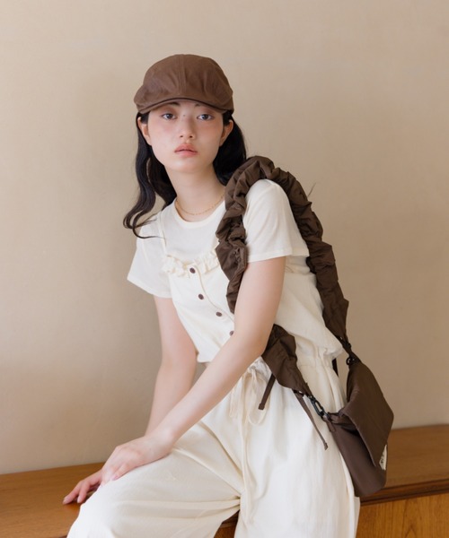 REMOON(リムーン)の「THEATRE PRODUCTS × REMOON シャーリングスクエアバック(ショルダーバッグ・レディース・ブラウン/ホワイト・FREE)」の9枚目の写真