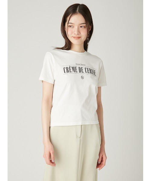 FRAY I.D(フレイアイディー)の「グラフィックプリントコンパクトTシャツ(Tシャツ/カットソー・レディース・ブラウン/ホワイト/ミント・F)」の2枚目の写真