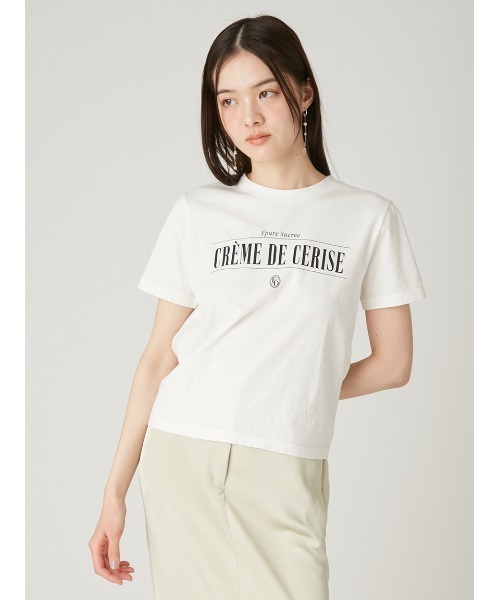 FRAY I.D(フレイアイディー)の「グラフィックプリントコンパクトTシャツ(Tシャツ/カットソー・レディース・ブラウン/ホワイト/ミント・F)」の11枚目の写真