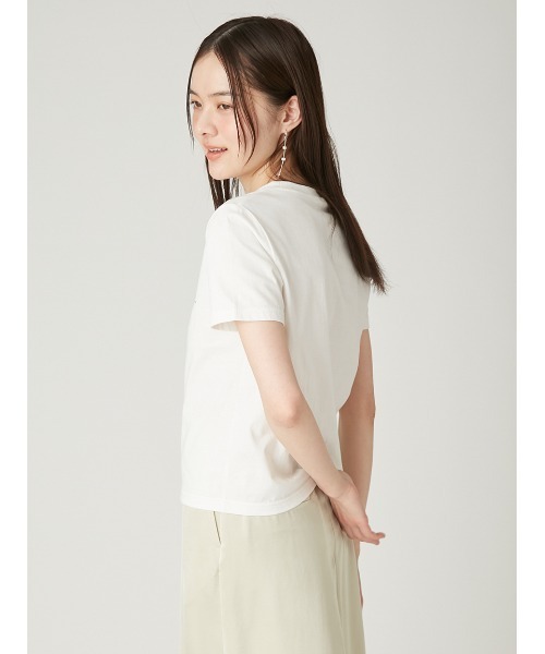 FRAY I.D(フレイアイディー)の「グラフィックプリントコンパクトTシャツ(Tシャツ/カットソー・レディース・ブラウン/ホワイト/ミント・F)」の13枚目の写真