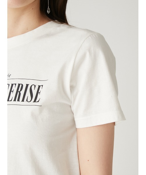 FRAY I.D(フレイアイディー)の「グラフィックプリントコンパクトTシャツ(Tシャツ/カットソー・レディース・ブラウン/ホワイト/ミント・F)」の4枚目の写真
