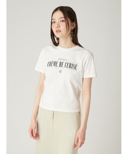 FRAY I.D(フレイアイディー)の「グラフィックプリントコンパクトTシャツ(Tシャツ/カットソー・レディース・ブラウン/ホワイト/ミント・F)」の6枚目の写真