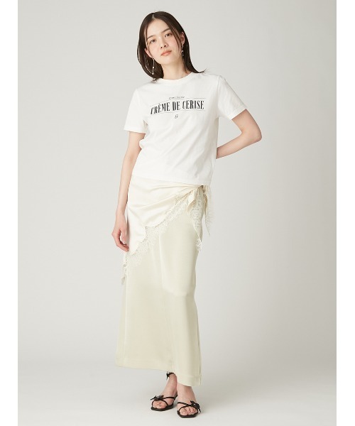 FRAY I.D(フレイアイディー)の「グラフィックプリントコンパクトTシャツ(Tシャツ/カットソー・レディース・ブラウン/ホワイト/ミント・F)」の8枚目の写真