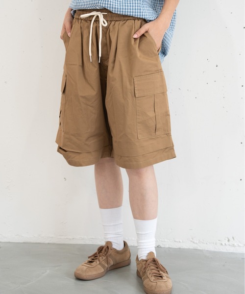 bashful base Oriental(バッシュフルベースオリエンタル)の「【bbO】ワイドカーゴポケットイージーショーツ(その他パンツ・メンズ・ブラック/ベージュ/ブラウン・MEDIUM/LARGE)」の14枚目の写真