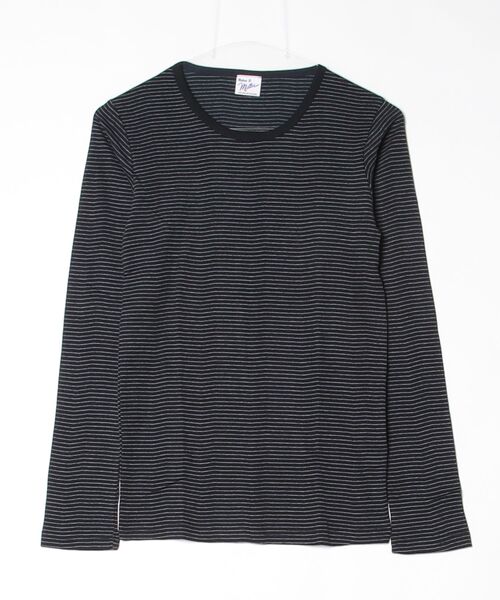 MILLER(ミラー)の「"02"≪Robert P. Miller≫パックT パネルリブ 長袖 Tシャツ(Tシャツ/カットソー・レディース・ブラック/オフホワイト/グレー/ブラック系1/ネイビー系1/ブラウン系1/ホワイト系1・FREE)」の5枚目の写真