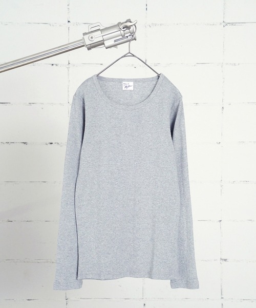 MILLER(ミラー)の「"02"≪Robert P. Miller≫パックT パネルリブ 長袖 Tシャツ(Tシャツ/カットソー・レディース・ブラック/オフホワイト/グレー/ブラック系1/ネイビー系1/ブラウン系1/ホワイト系1・FREE)」の9枚目の写真