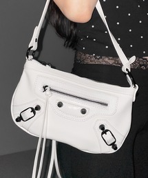 【 ショルダーストラップ付き２WAY 】ヴィンテージライクグランジミニハンドバッグ／ vintage like grunge mini  hand bag