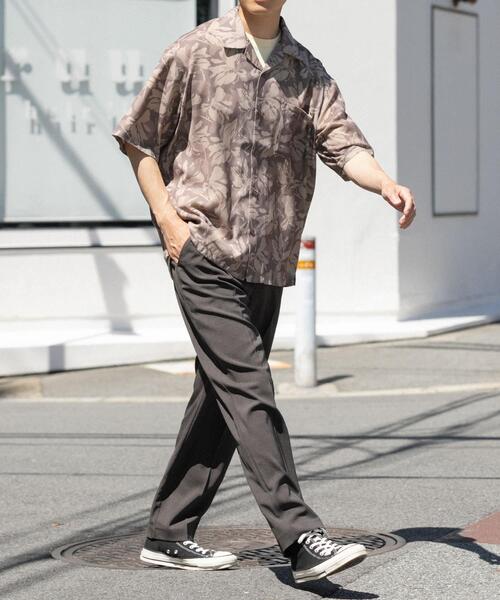 ITEMS URBANRESEARCH(アイテムズ アーバンリサーチ)の「ボタニカルプリント オープンカラー 半袖シャツ(シャツ/ブラウス・メンズ・ブラック/モカ/グレー/ブルー系その他・LARGE/MEDIUM)」の8枚目の写真