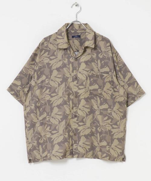 ITEMS URBANRESEARCH(アイテムズ アーバンリサーチ)の「ボタニカルプリント オープンカラー 半袖シャツ(シャツ/ブラウス・メンズ・ブラック/モカ/グレー/ブルー系その他・LARGE/MEDIUM)」の9枚目の写真