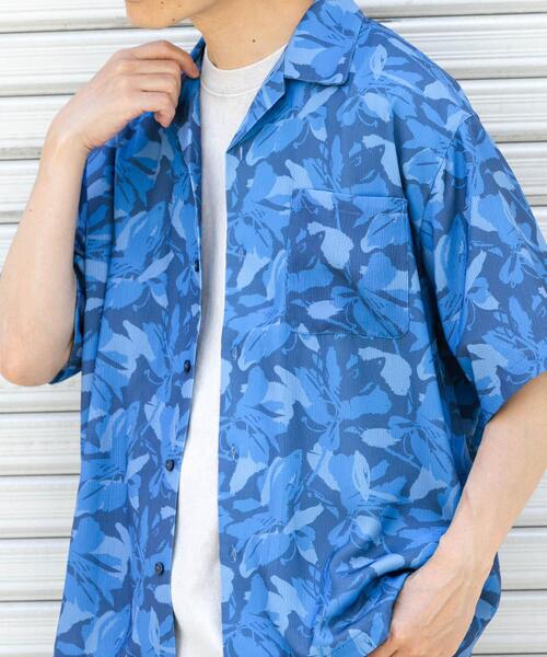 ITEMS URBANRESEARCH(アイテムズ アーバンリサーチ)の「ボタニカルプリント オープンカラー 半袖シャツ(シャツ/ブラウス・メンズ・ブラック/モカ/グレー/ブルー系その他・LARGE/MEDIUM)」の11枚目の写真
