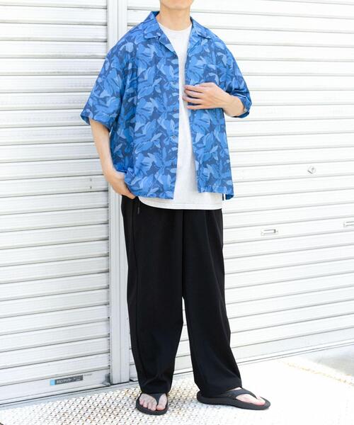 ITEMS URBANRESEARCH(アイテムズ アーバンリサーチ)の「ボタニカルプリント オープンカラー 半袖シャツ(シャツ/ブラウス・メンズ・ブラック/モカ/グレー/ブルー系その他・LARGE/MEDIUM)」の14枚目の写真