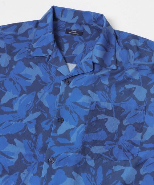 ITEMS URBANRESEARCH(アイテムズ アーバンリサーチ)の「ボタニカルプリント オープンカラー 半袖シャツ(シャツ/ブラウス・メンズ・ブラック/モカ/グレー/ブルー系その他・LARGE/MEDIUM)」の16枚目の写真