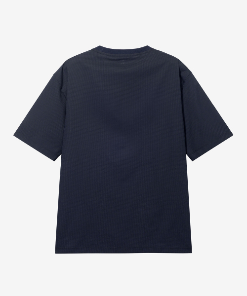 MINDBRIDGE（マインドブリッジ）の「[エアクール]エアホールオーバーフィットネイビーティーシャツ（Tシャツ/カットソー・メンズ・ネイビー・100/105/110/95）」の6枚目の写真