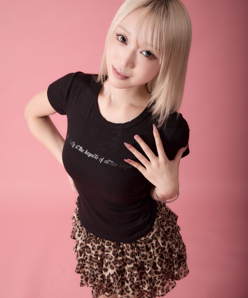 mindseeker girls(マインドシーカーガールズ)の「Spider Lace-Up Compact T-Shirt / スパイダーレースアップコンパクトTシャツ(Tシャツ/カットソー・レディース・ホワイト/グレー/ブラック・FREE)」の3枚目の写真