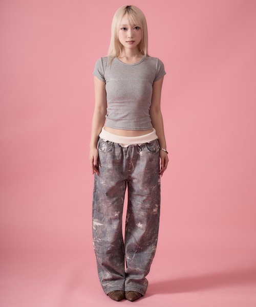 mindseeker girls(マインドシーカーガールズ)の「Spider Lace-Up Compact T-Shirt / スパイダーレースアップコンパクトTシャツ(Tシャツ/カットソー・レディース・ホワイト/グレー/ブラック・FREE)」の20枚目の写真
