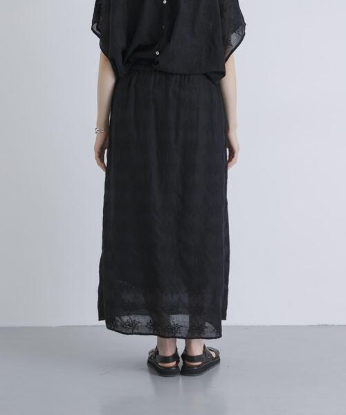 かぐれ(カグレ)の「コットンガーゼ刺繍スカート(スカート・レディース・アイボリー/ブラック・FREE)」の21枚目の写真