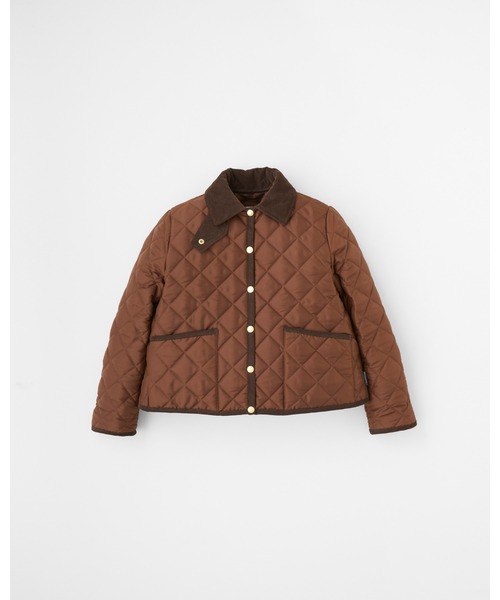 Traditional Weatherwear(トラディショナルウェザーウェア)の「WAVERLY A-LINE(ダウンジャケット/コート・レディース・ネイビー/ブラウン/ブラック×ブラック/アイボリー・36/34/32)」の4枚目の写真