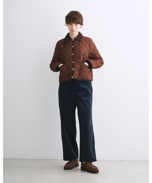 Traditional Weatherwear(トラディショナルウェザーウェア)の「WAVERLY A-LINE(ダウンジャケット/コート・レディース・ネイビー/ブラウン/ブラック×ブラック/アイボリー・36/34/32)」の6枚目の写真