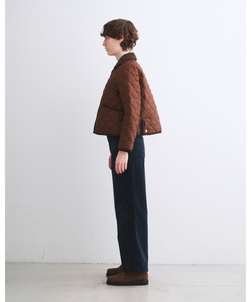 Traditional Weatherwear(トラディショナルウェザーウェア)の「WAVERLY A-LINE(ダウンジャケット/コート・レディース・ネイビー/ブラウン/ブラック×ブラック/アイボリー・36/34/32)」の7枚目の写真