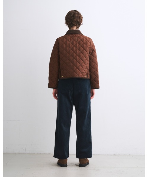 Traditional Weatherwear(トラディショナルウェザーウェア)の「WAVERLY A-LINE(ダウンジャケット/コート・レディース・ネイビー/ブラウン/ブラック×ブラック/アイボリー・36/34/32)」の8枚目の写真