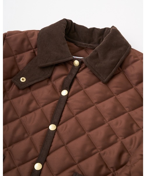 Traditional Weatherwear(トラディショナルウェザーウェア)の「WAVERLY A-LINE(ダウンジャケット/コート・レディース・ネイビー/ブラウン/ブラック×ブラック/アイボリー・36/34/32)」の13枚目の写真