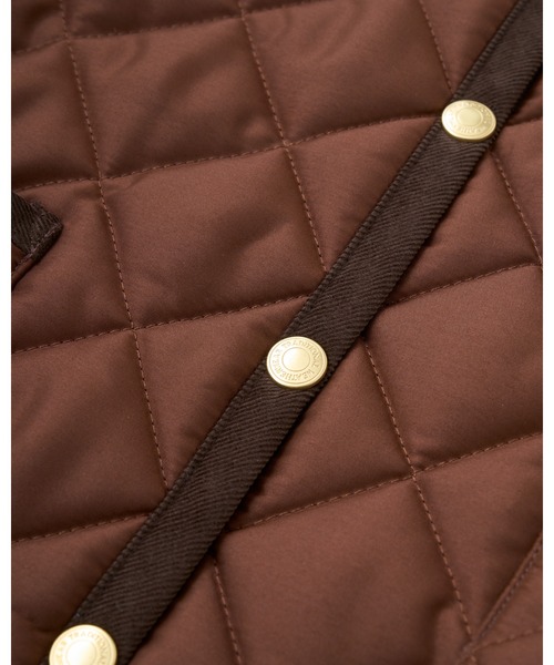 Traditional Weatherwear(トラディショナルウェザーウェア)の「WAVERLY A-LINE(ダウンジャケット/コート・レディース・ネイビー/ブラウン/ブラック×ブラック/アイボリー・36/34/32)」の14枚目の写真